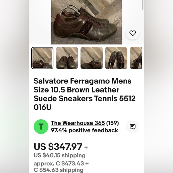 Salvatore Ferragamo Ramsey leather/suede men’s lace up sneakers/shoes! Size 9.5 - Picture 12 of 17